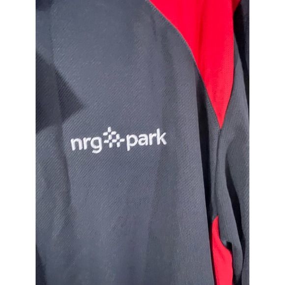 NWT XXL NRG Park Extreme Polo Uniform Shirt Top Black Red Houston Reliant Park - Picture 4 of 8